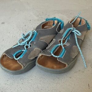Kids Gray and Blue Sandals